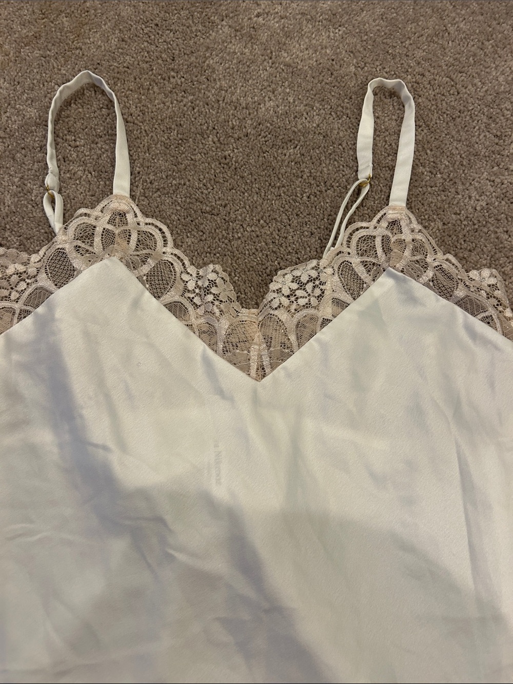 Flora Nikrooz Ivory Satin Lace Trim Cami image 2